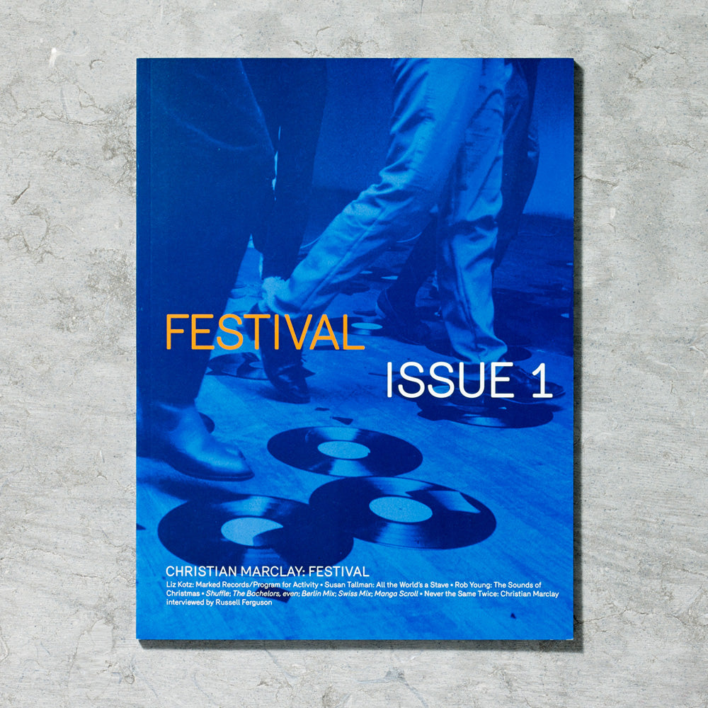 Front cover of the Christian Marclay: Festival exhibition catalogue Issue 1 