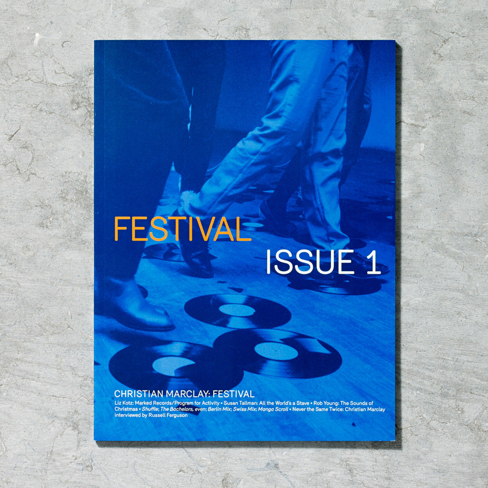 Front cover of the Christian Marclay: Festival exhibition catalogue Issue 1
