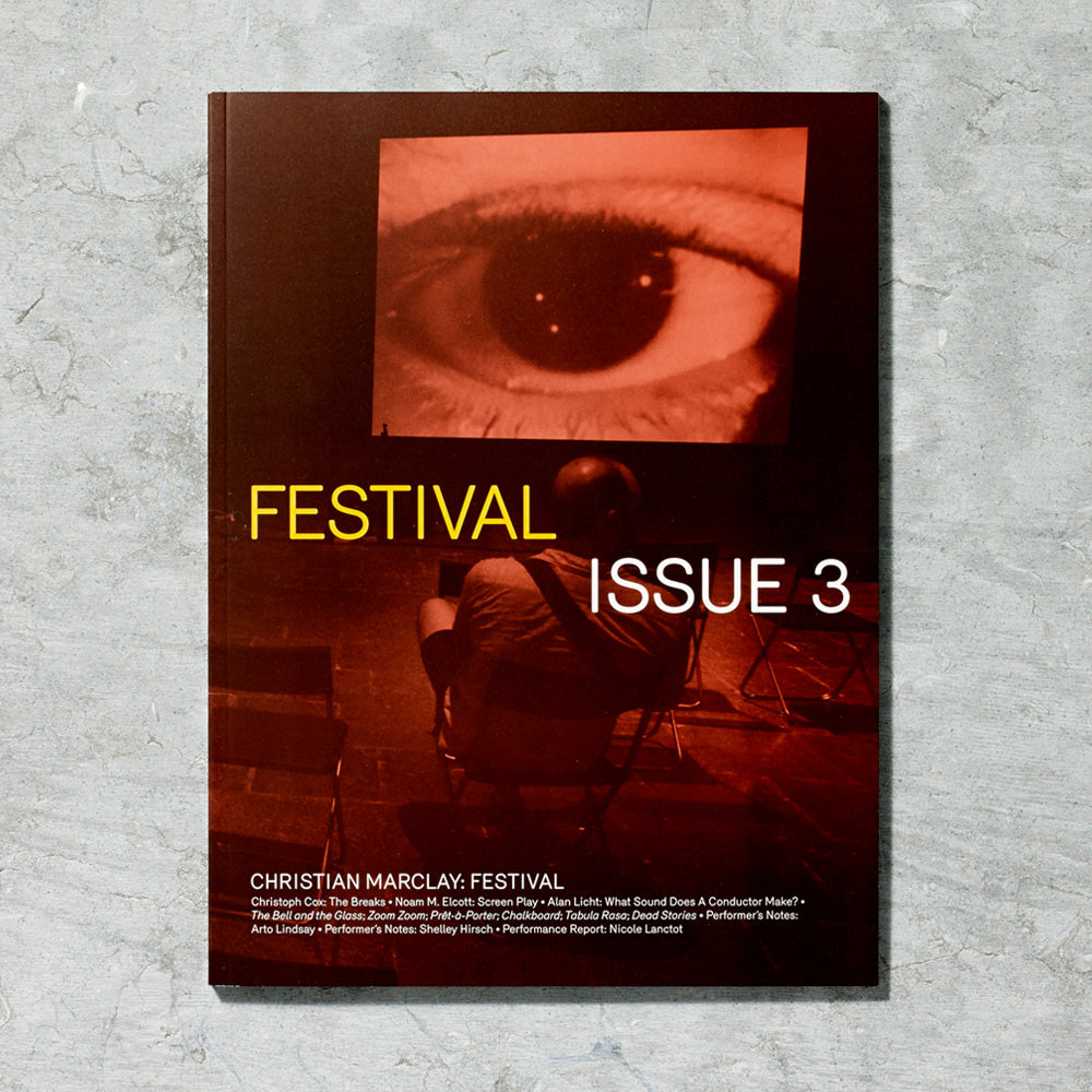Front cover of the Christian Marclay: Festival exhibition catalogue Issue 3