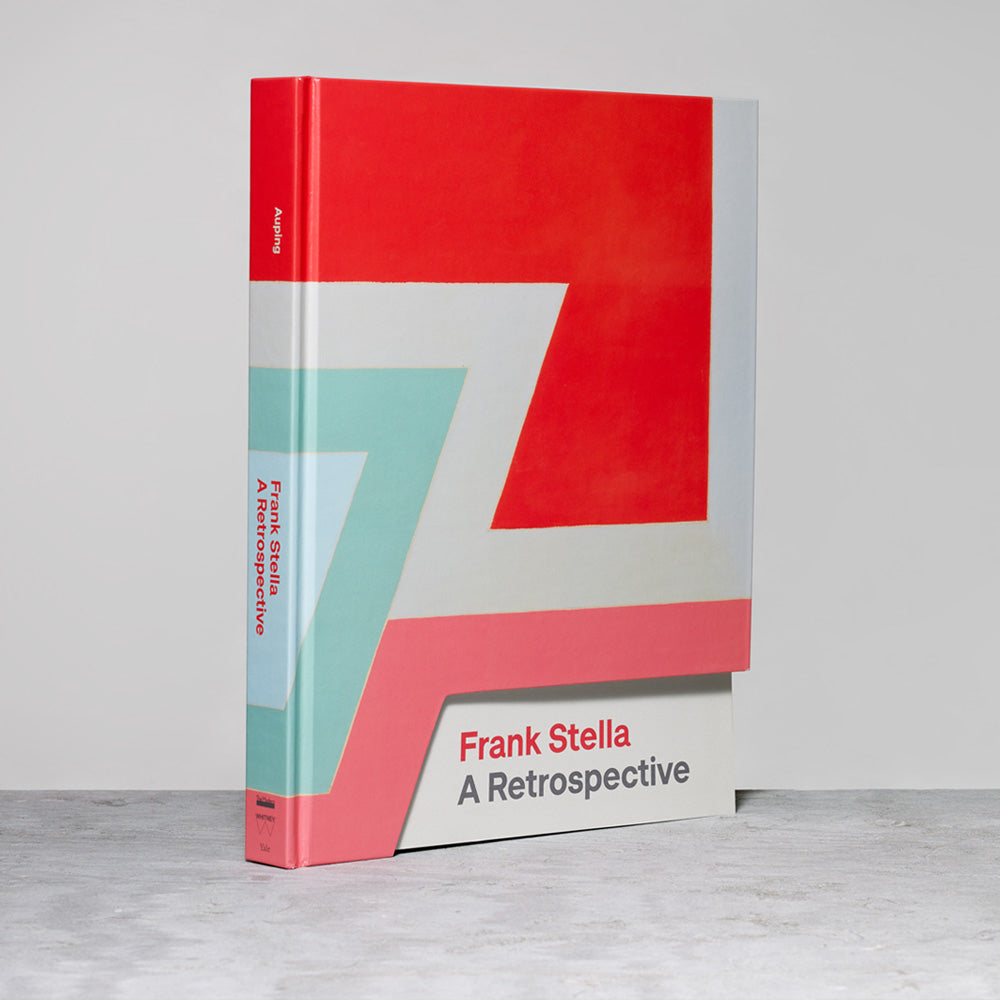 Front cover of the Frank Stella: A Retrospective exhibition catalogue