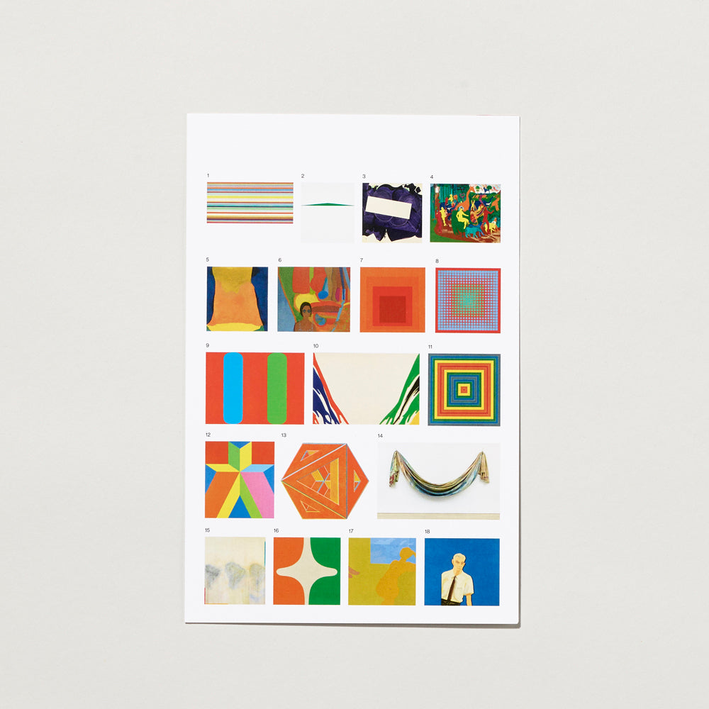 Collection of colorful abstract artworks on a white background