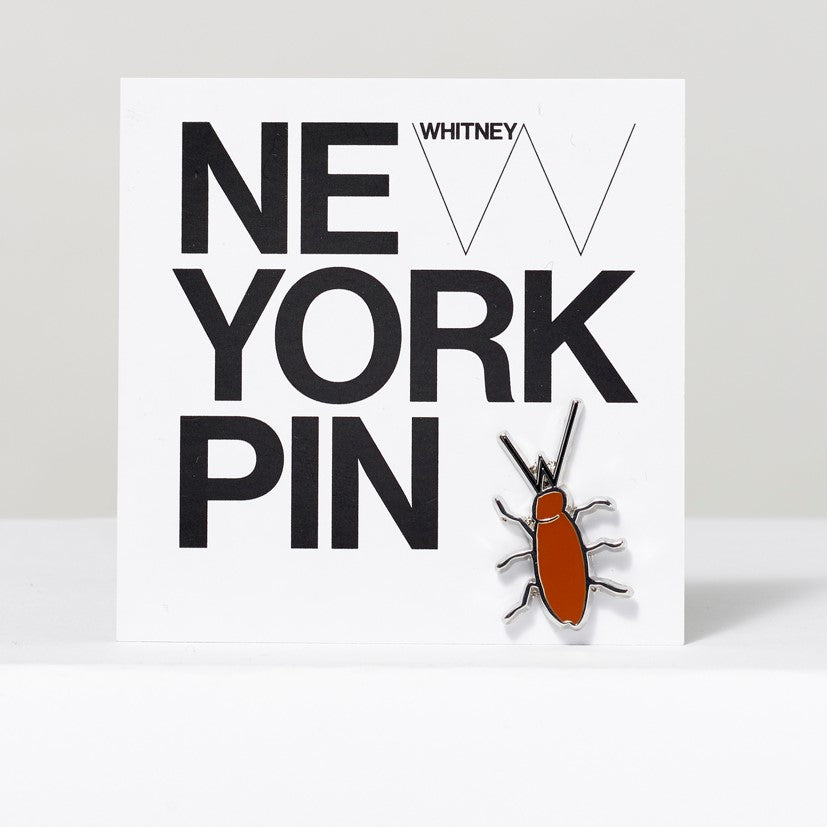 Roach hard enamel and metal pin illustrated by Tamara Shopsin.