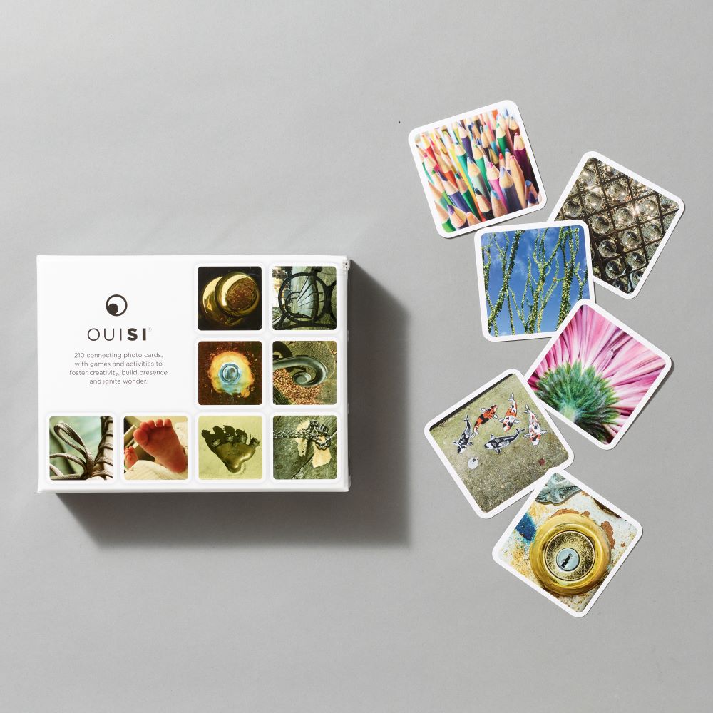 OuiSi Original: Games of Visual Connection box and assortment of 3" x 3" cards
