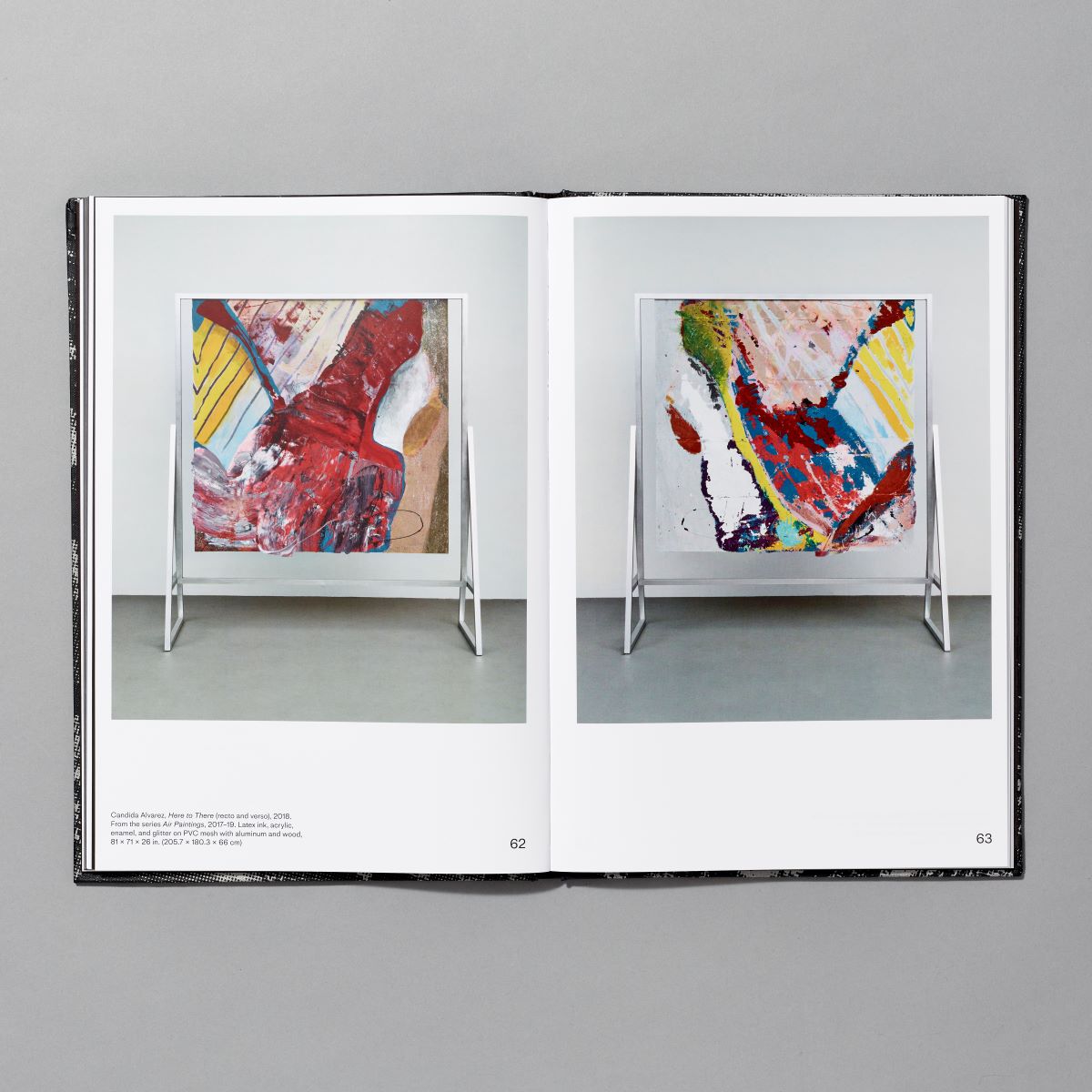 Inner spread of the No existe un mundo poshuracan exhibition catalogue