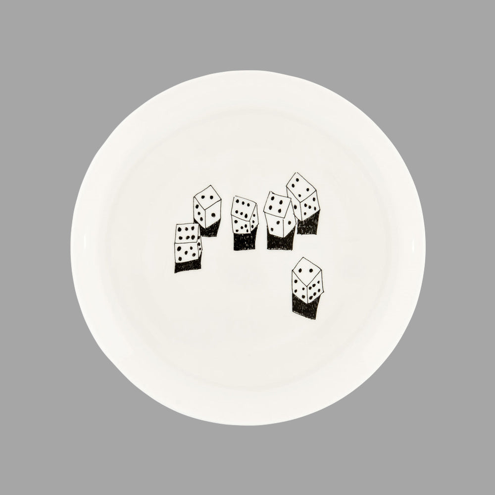 Fine bone china Jonas Wood Dice Plate
