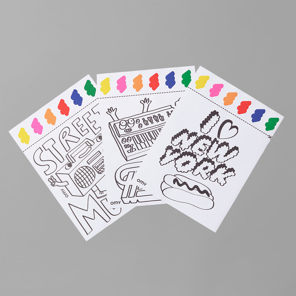 Illustration cards with paints