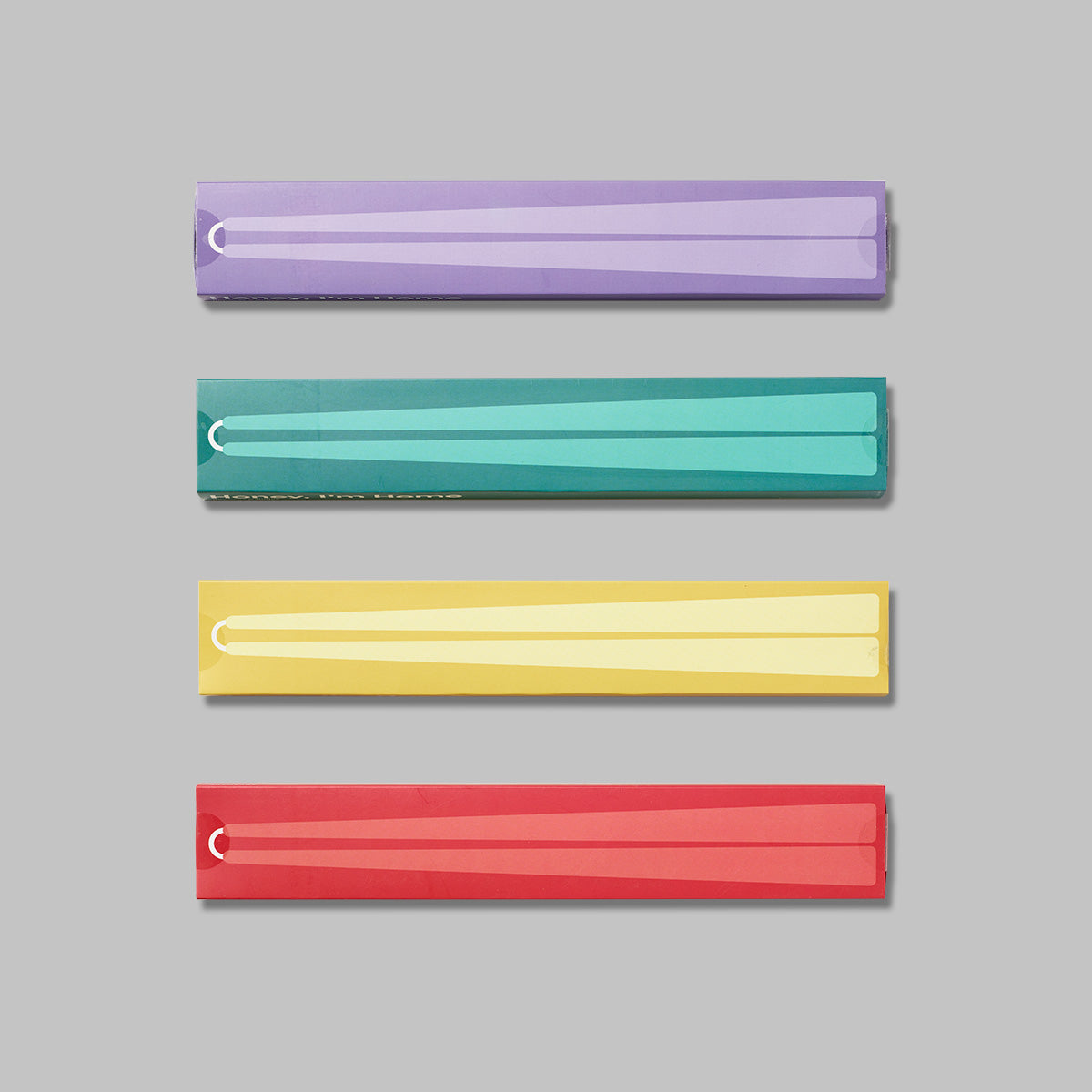 Set of four multi-colored Beeswax pillar candles. Each set measures 0.8 in diameter x 11.5 in tall
