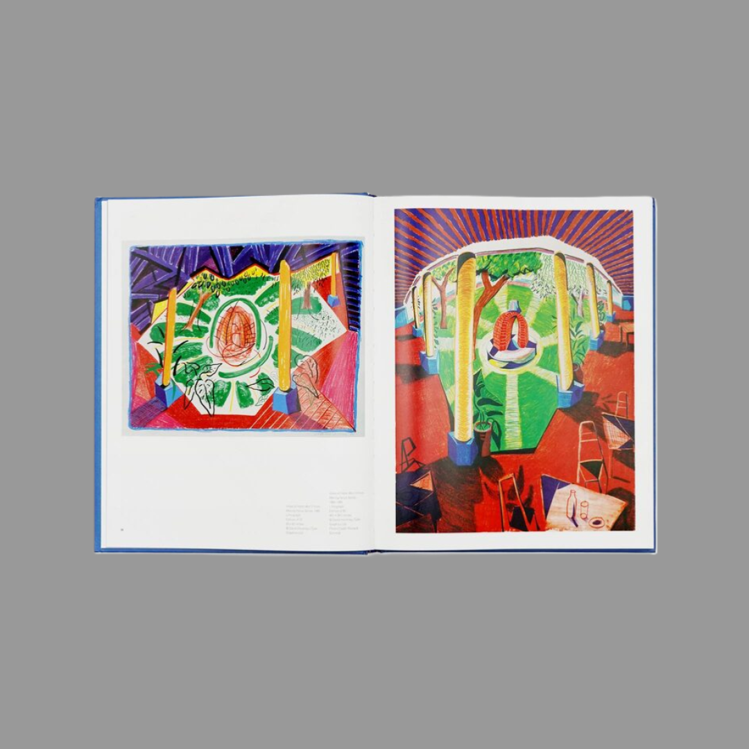 Inner spread of David Hockney: Paper Trails
