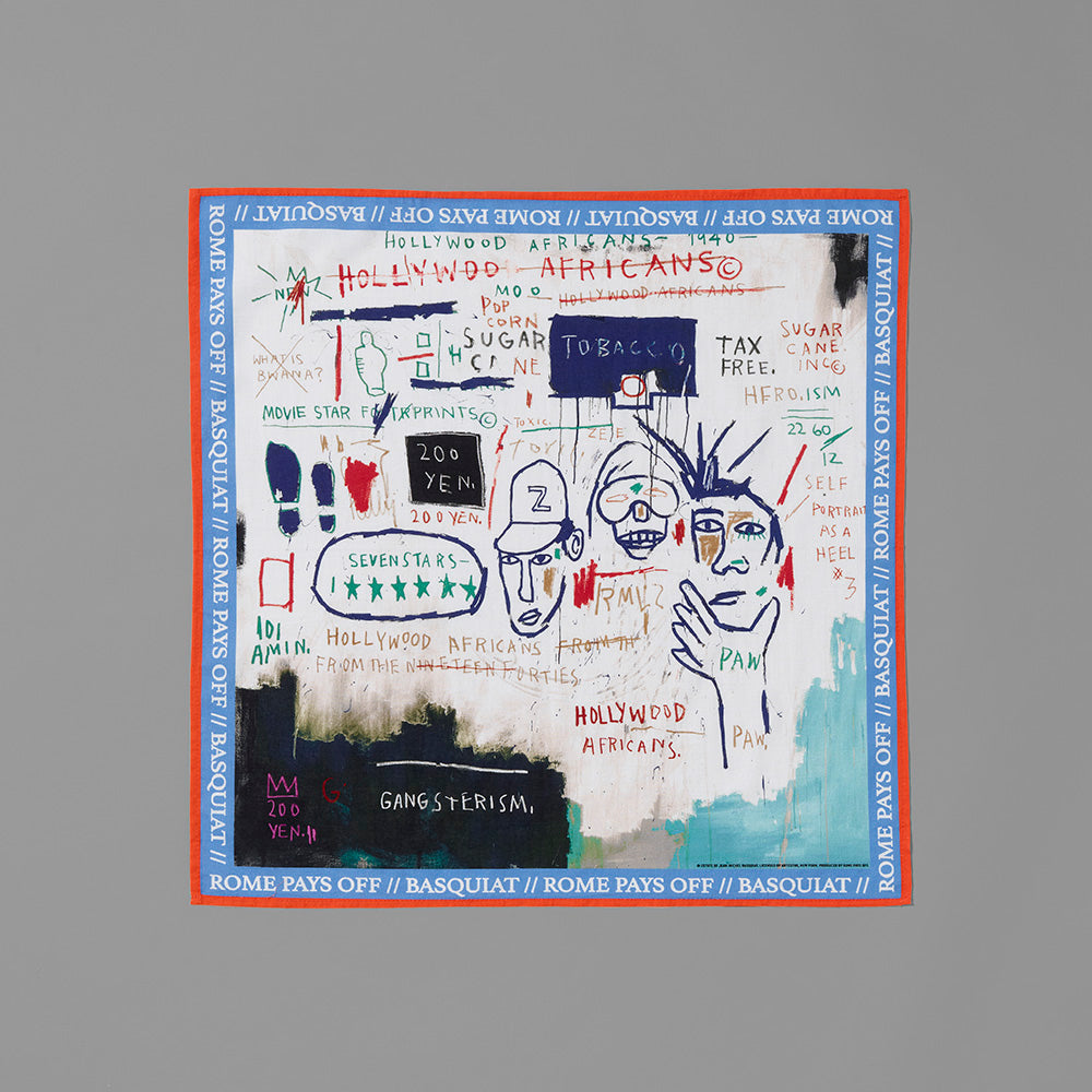 Bandana featuring Jean-Michel Basquiat's Hollywood Africans