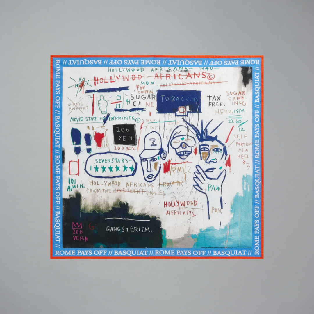 Bandana featuring Jean-Michel Basquiat's Hollywood Africans