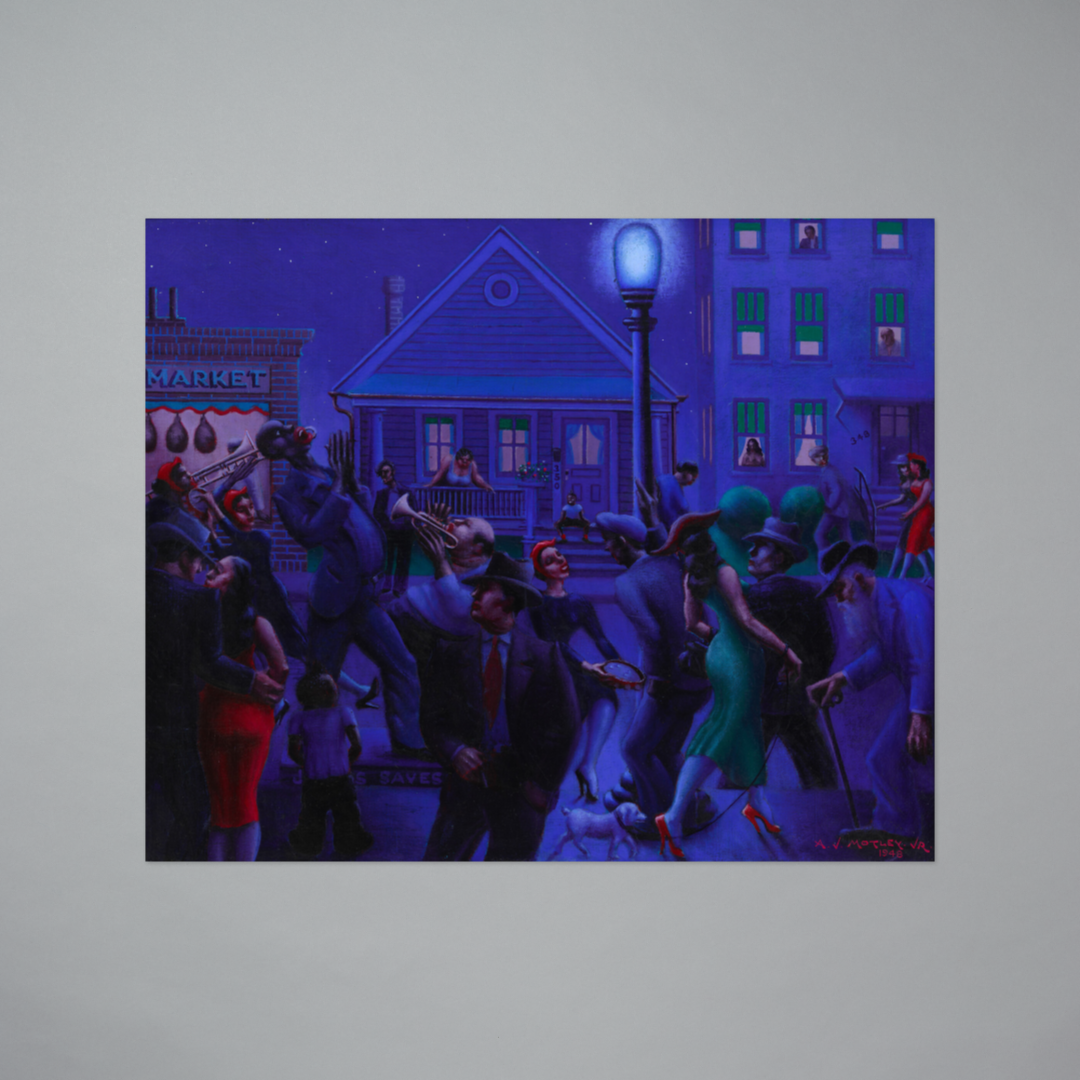 Postcard featuring Gettin' Religion by Archibald John Motley, Jr.