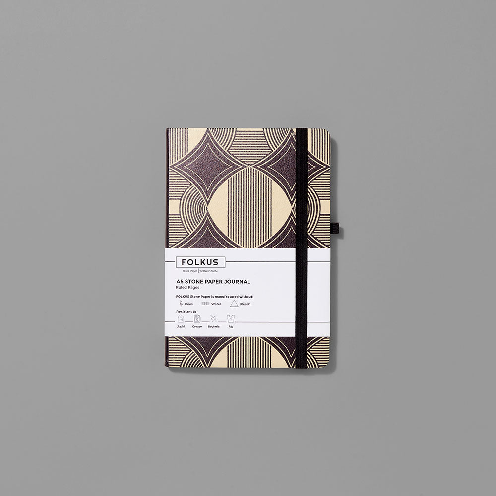 Fanta design vegan leather journal. Measures 5.70" x 8.26"