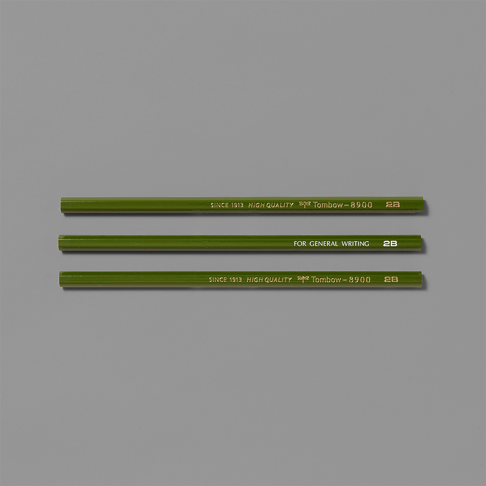 Three 8900 drawing pencils