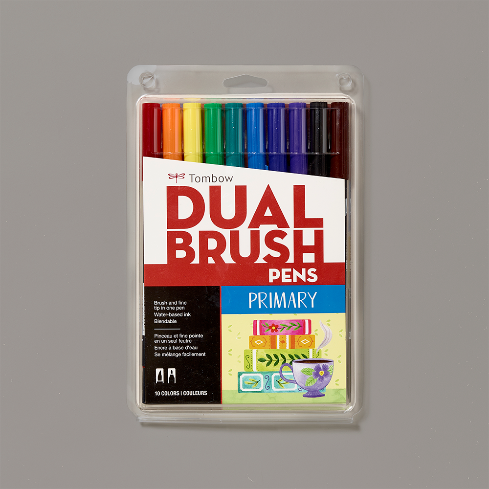 Set of 10 dual brush pens