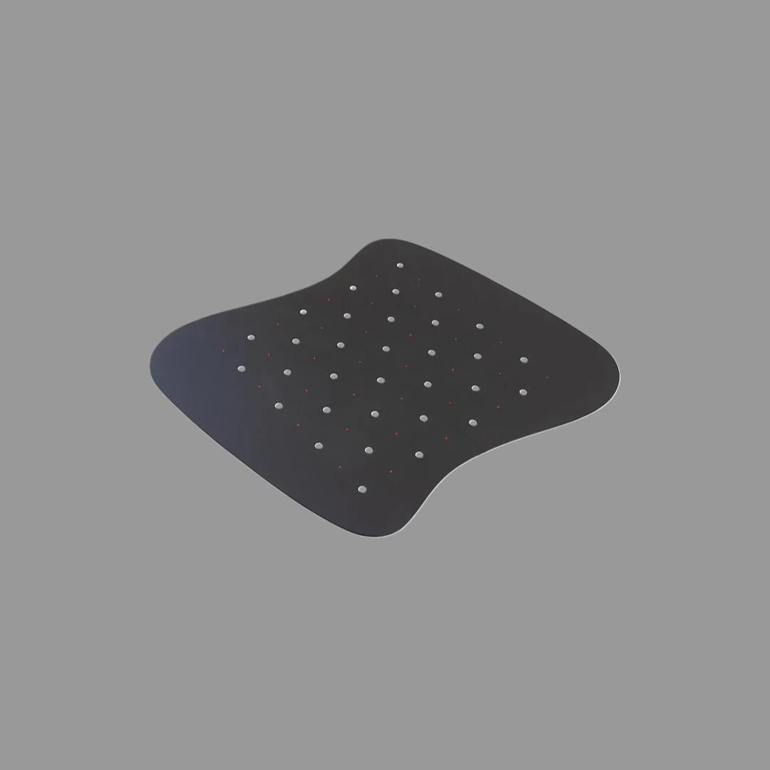 Black chess board on a gray background