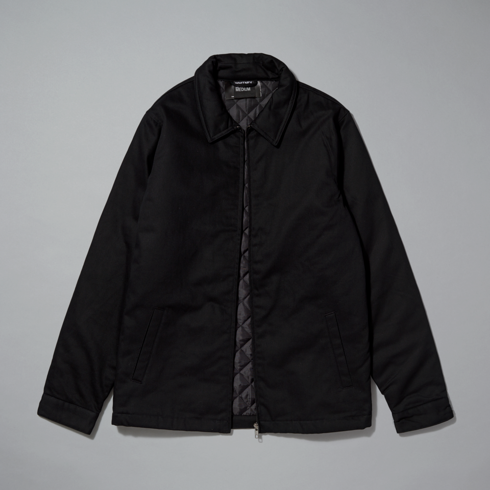 Black jacket on a gray background