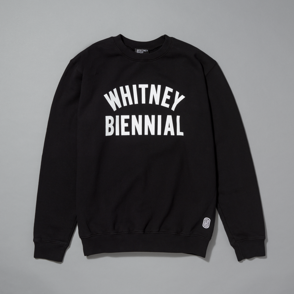 Whitney Biennial Black Crew Sweatshirt