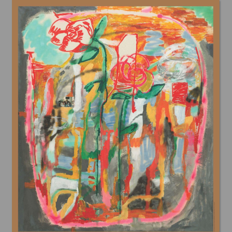 Exhibition poster featuring Grace Rosario Perkins' Cheii Knew We Were in The White World