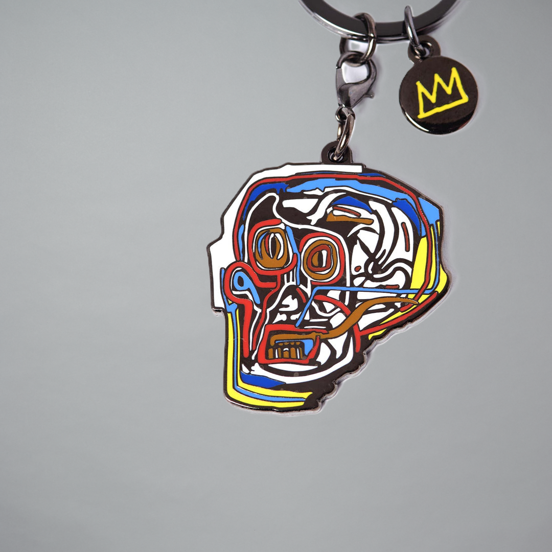 Keychain featuring Big Head by Jean-Michel Basquiat