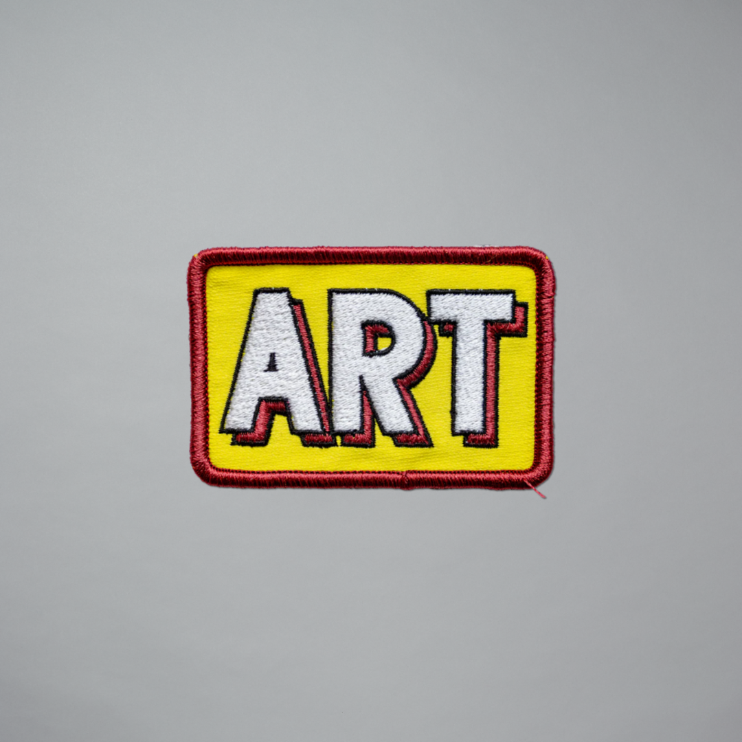 Embroidered patch featuring ART by Roy Lichtenstein