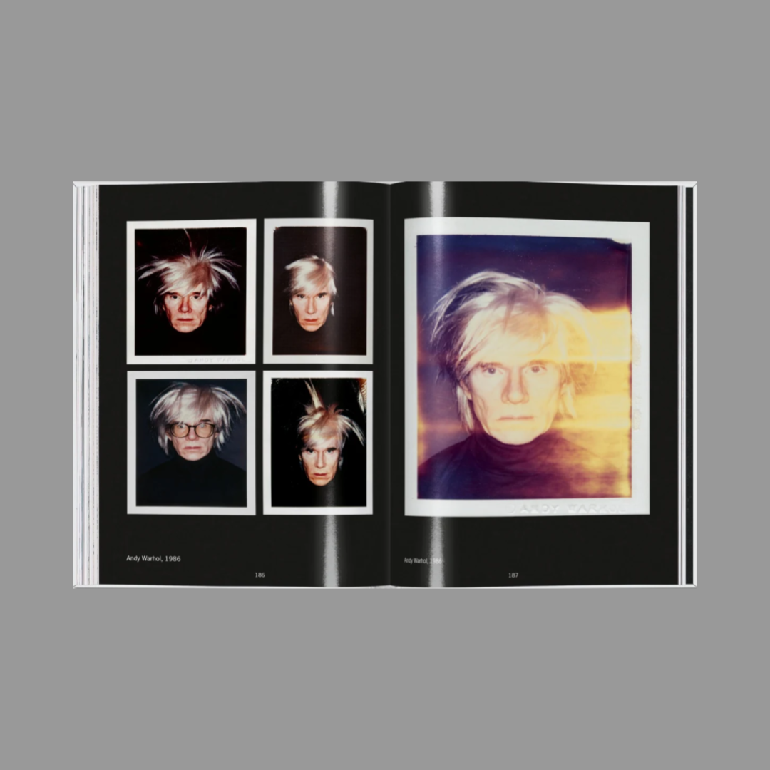 Inner spread of Andy Warhol. Polaroids 1958-1987
