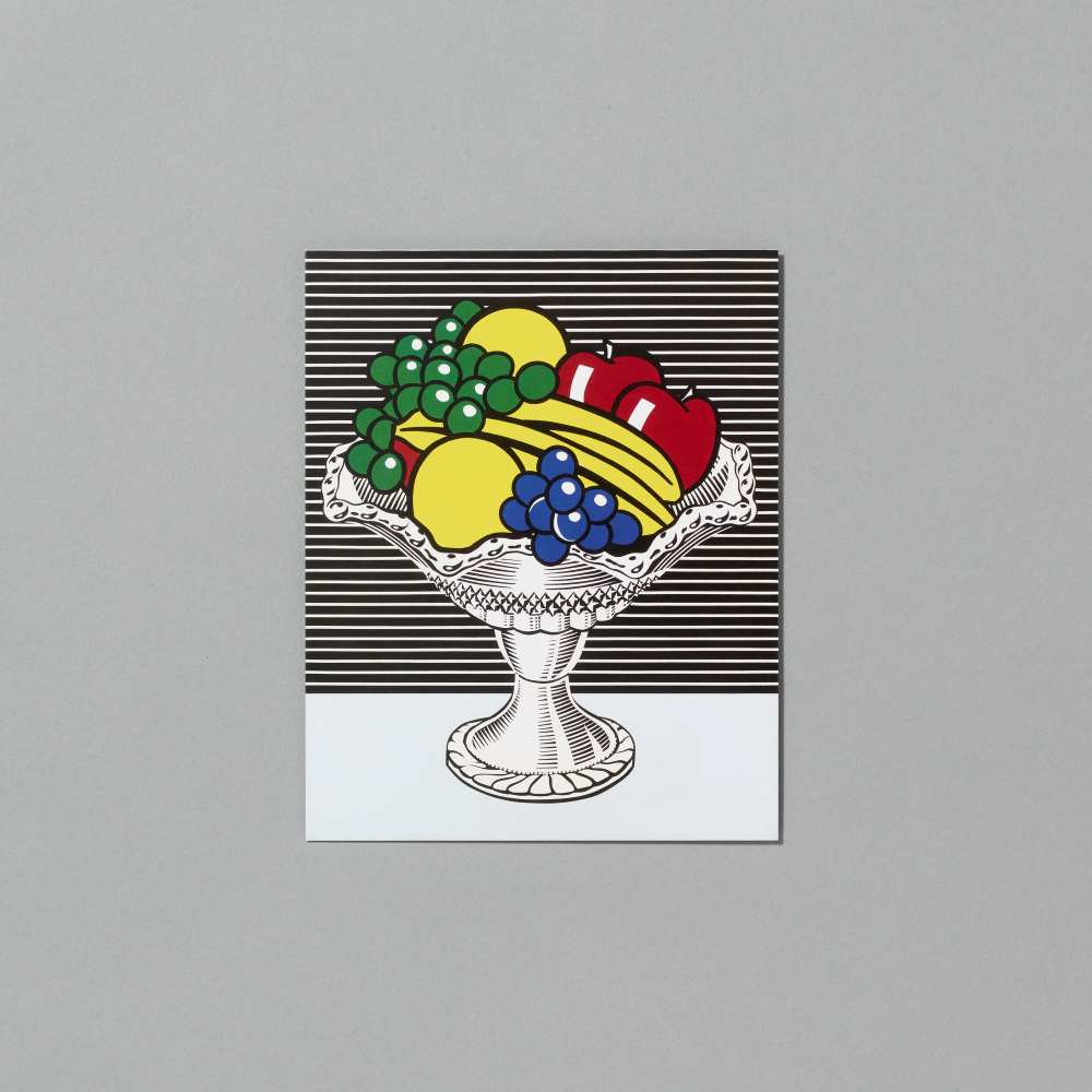 Postcard featuring Still Life with Crystal Bowl by Roy Lichtenstein
