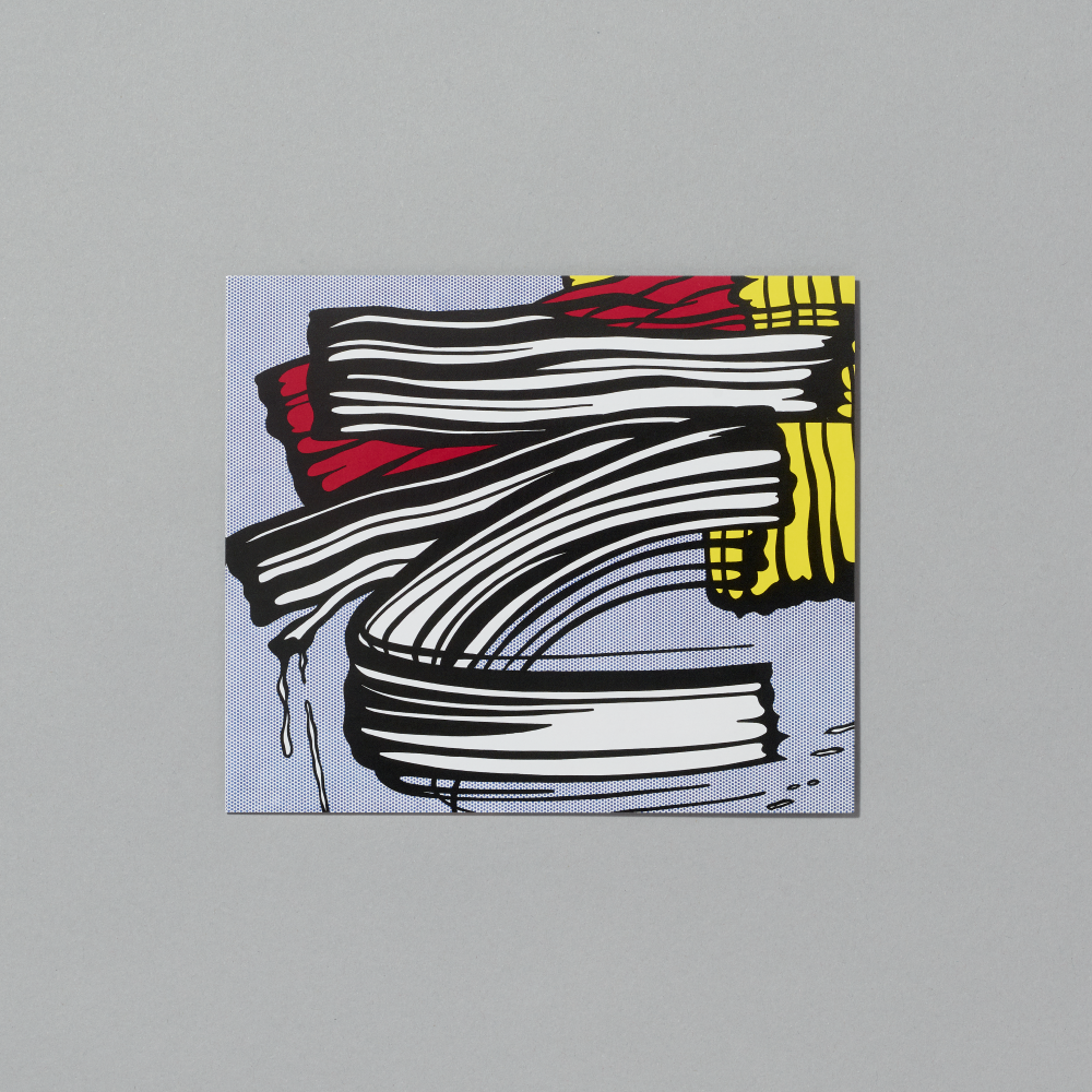 Postcard featuring Little Big Painting by Roy Lichtenstein