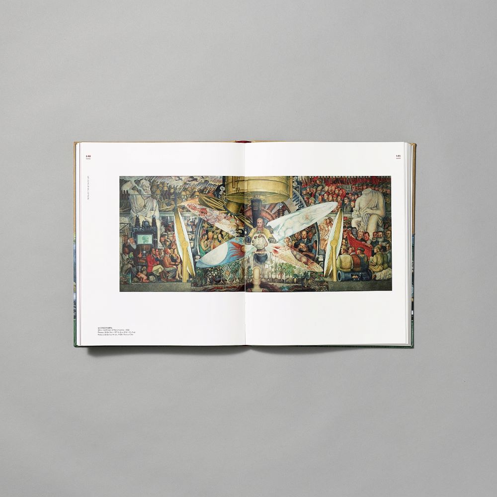 Inner spread of the Vida Americana exhibition catalogue