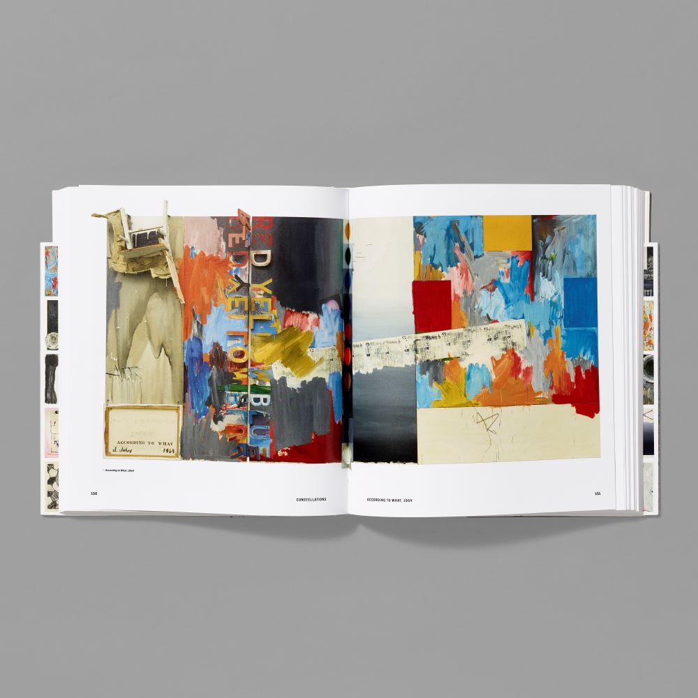 Inside spread of the Jasper Johns: Mind/Mirror exhibition catalogue