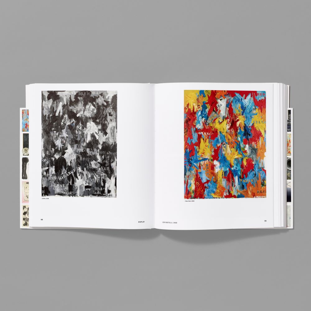 Inside spread of the Jasper Johns: Mind/Mirror exhibition catalogue