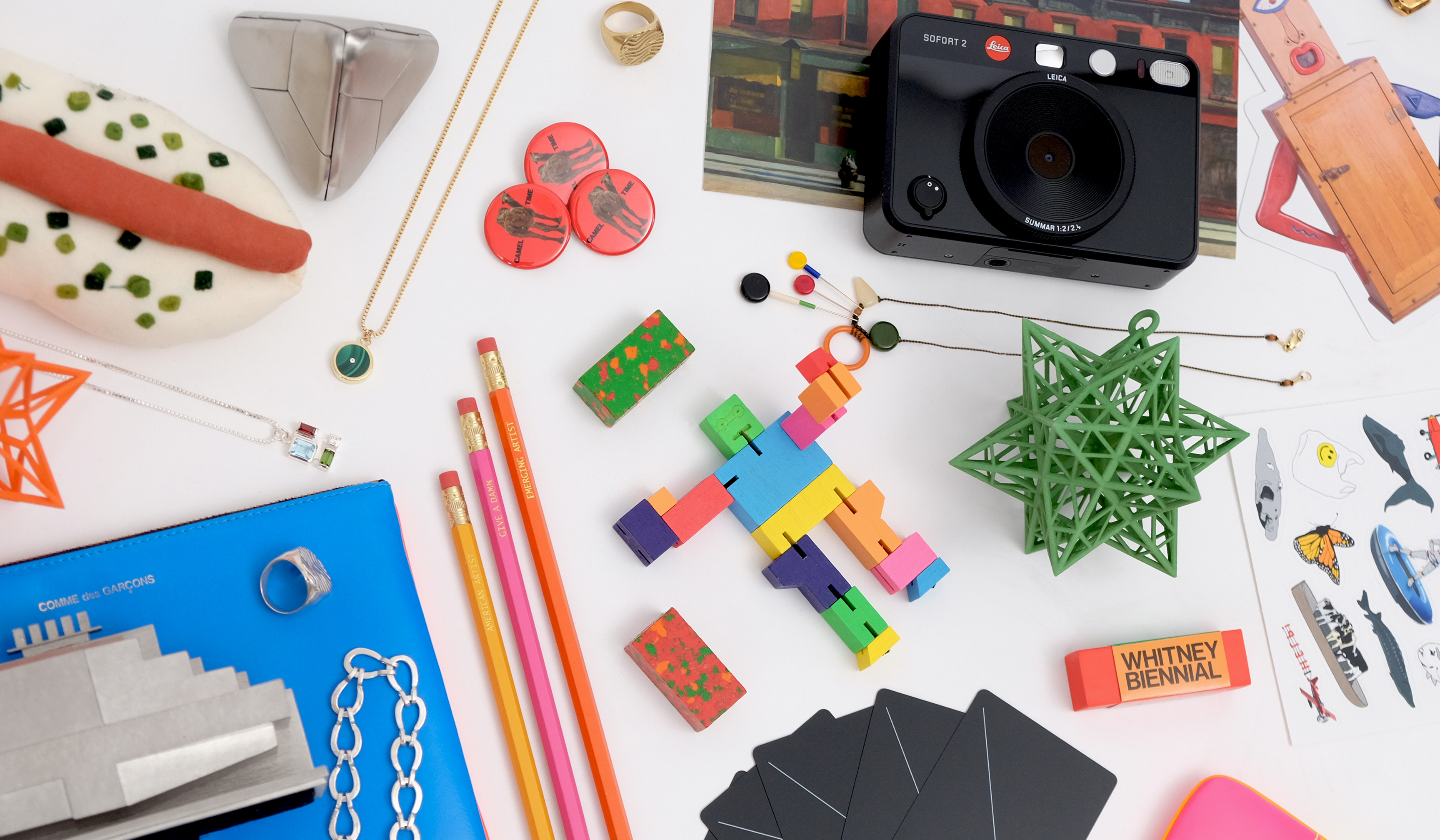 Assortment of colorful and art-inspired gifts