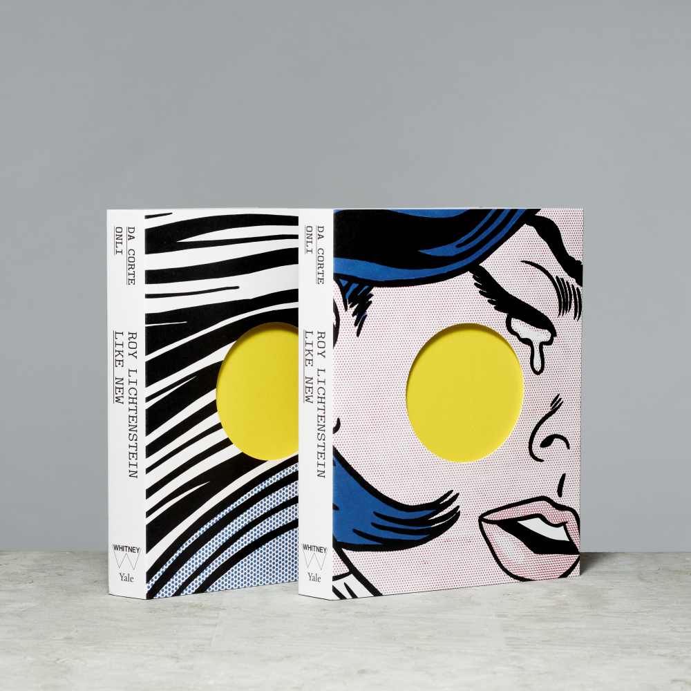 Set of Roy Lichtenstein: Like New exhibition catalogues with two separate covers against a gray background