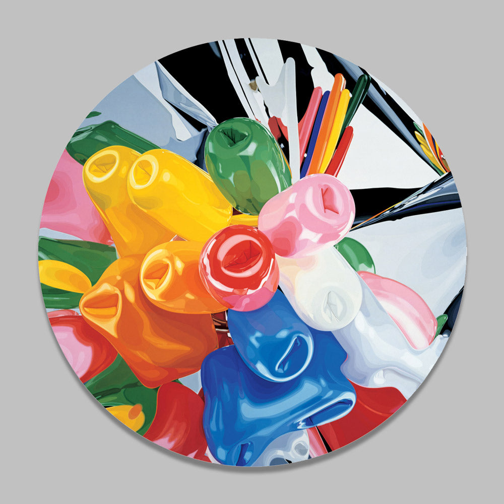 100% Porcelain Jeff Koons Tulips plate. Measures 10.2" diameter. 
