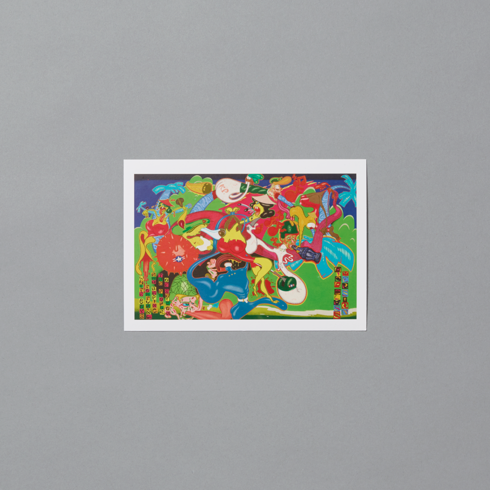 4" x 6" postcard featuring Peter Saul's Saigon