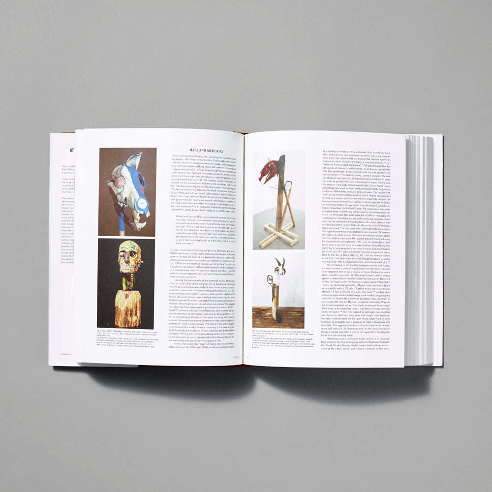 Inside spread of the Jimmie Durham: At the Center of the World exhibition catalogue