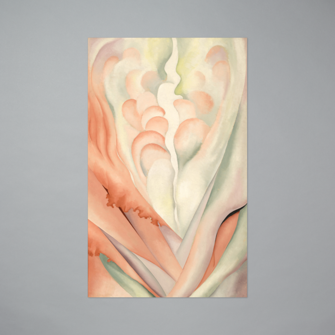 Postcard featuring Flower Abstraction by Georgia O'Keeffe
