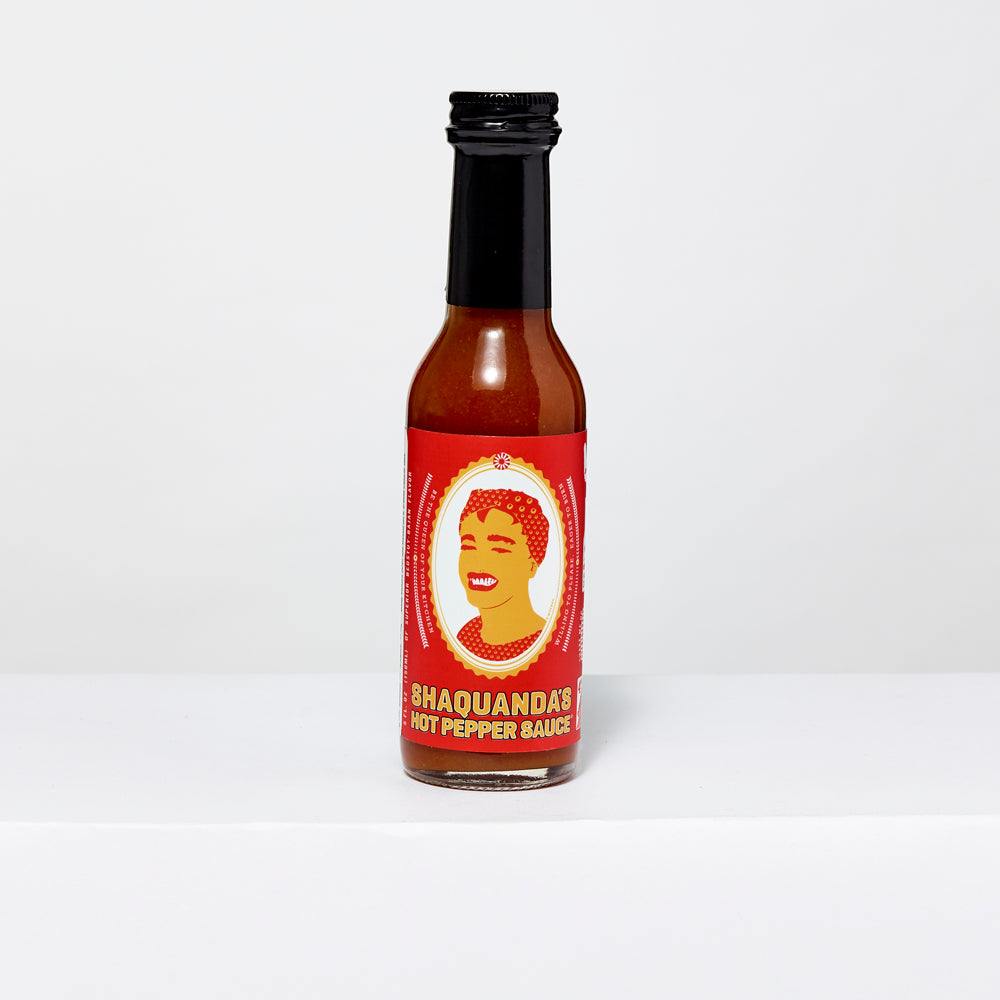 5 fl. oz. bottle of Shaquanda's hot pepper sauce