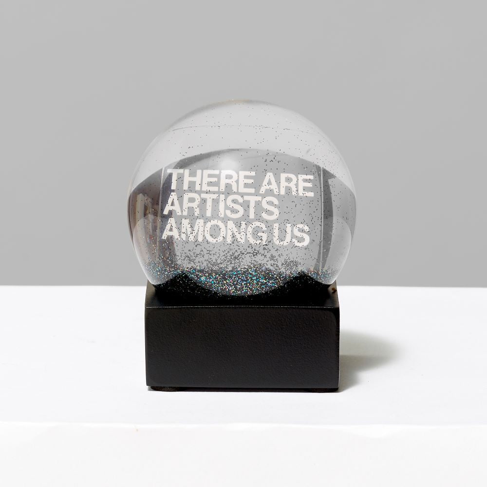 3 Fl oz. and 2.56" Snow Globe featuring the text "There Are Artists Among Us"