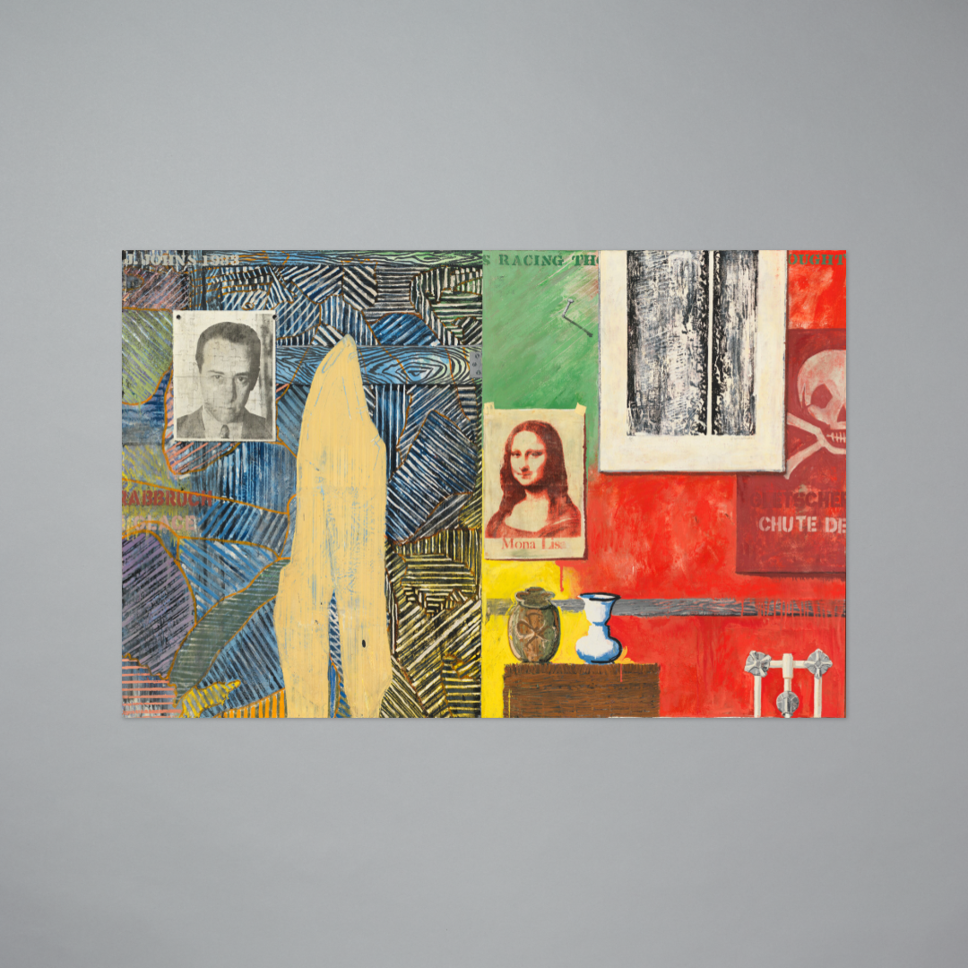 Postcard featuring Racing Thoughts by Jasper Johns