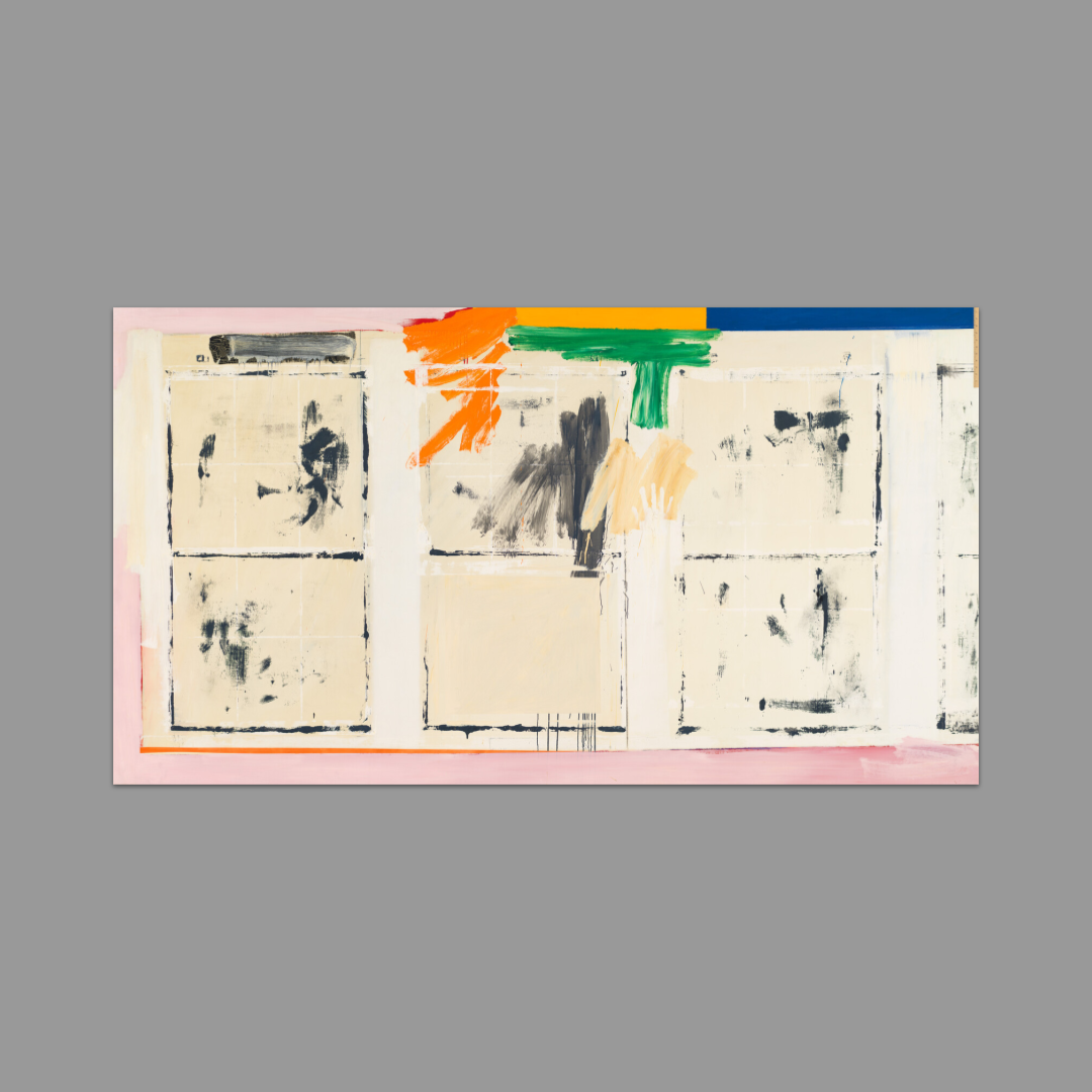 Postcard featuring Jasper Johns' Studio II