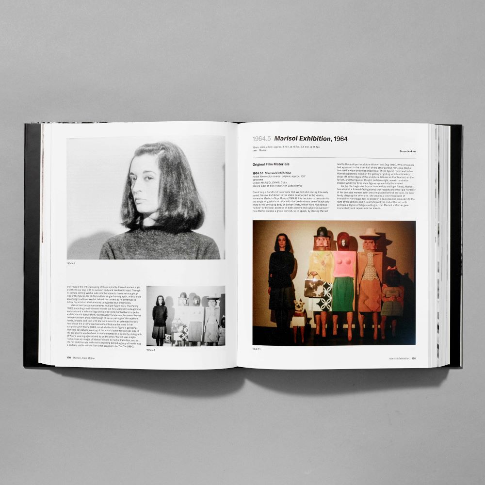 Inside spread of the The Films of Andy Warhol Catalogue Raisonne, 1963-1965 book