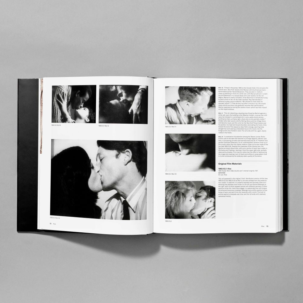 Inside spread of the The Films of Andy Warhol Catalogue Raisonne, 1963-1965 book