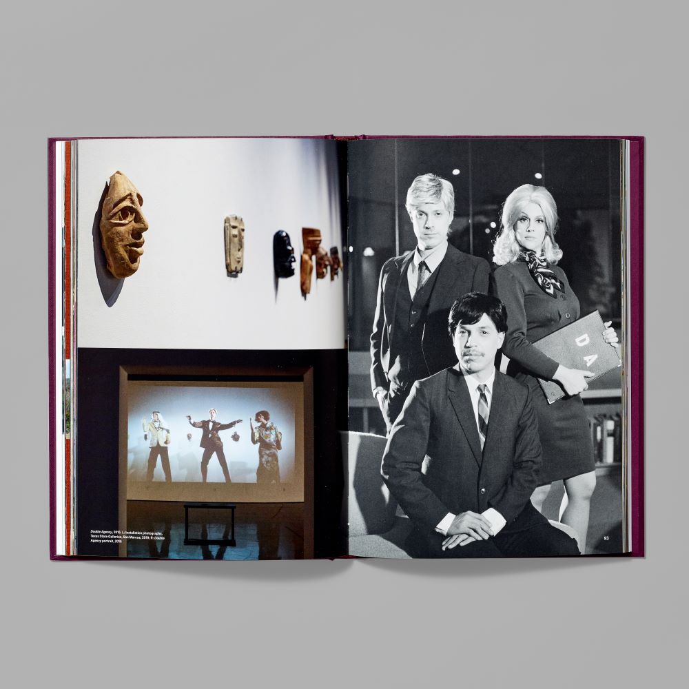 Inside spread of the My Barbarian exhibition catalogue