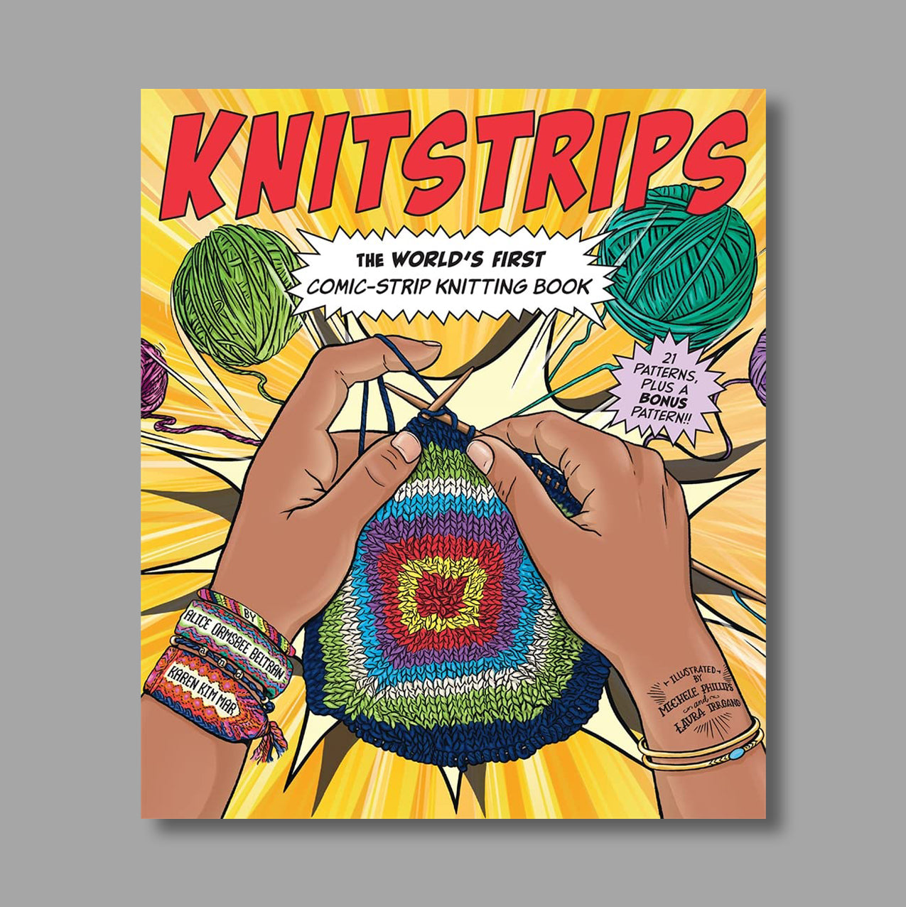 Front cover of Knitstrips: The World's First Comic-Strip Knitting Book