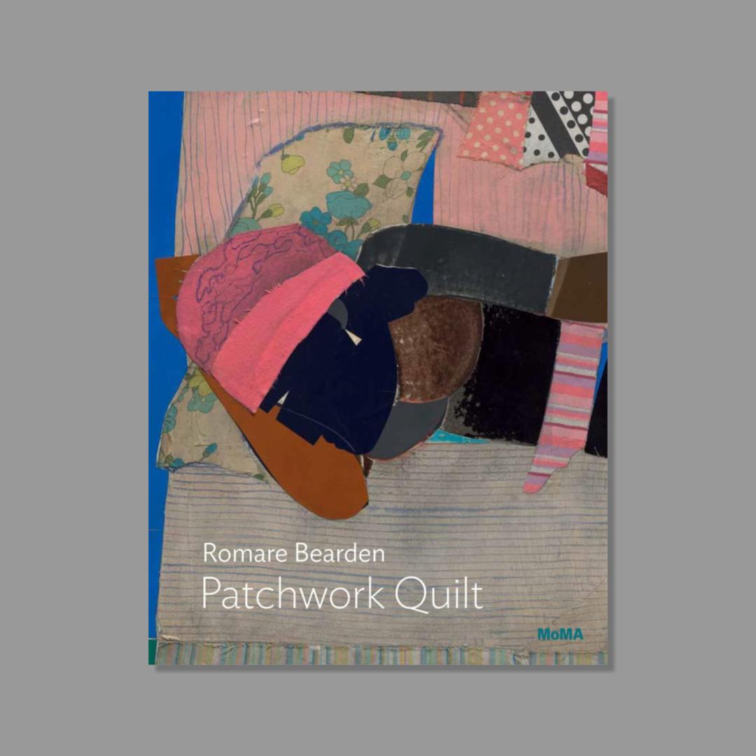 Book cover of 'Patchwork Quilt' by Romare Bearden with a patchwork design on a gray background