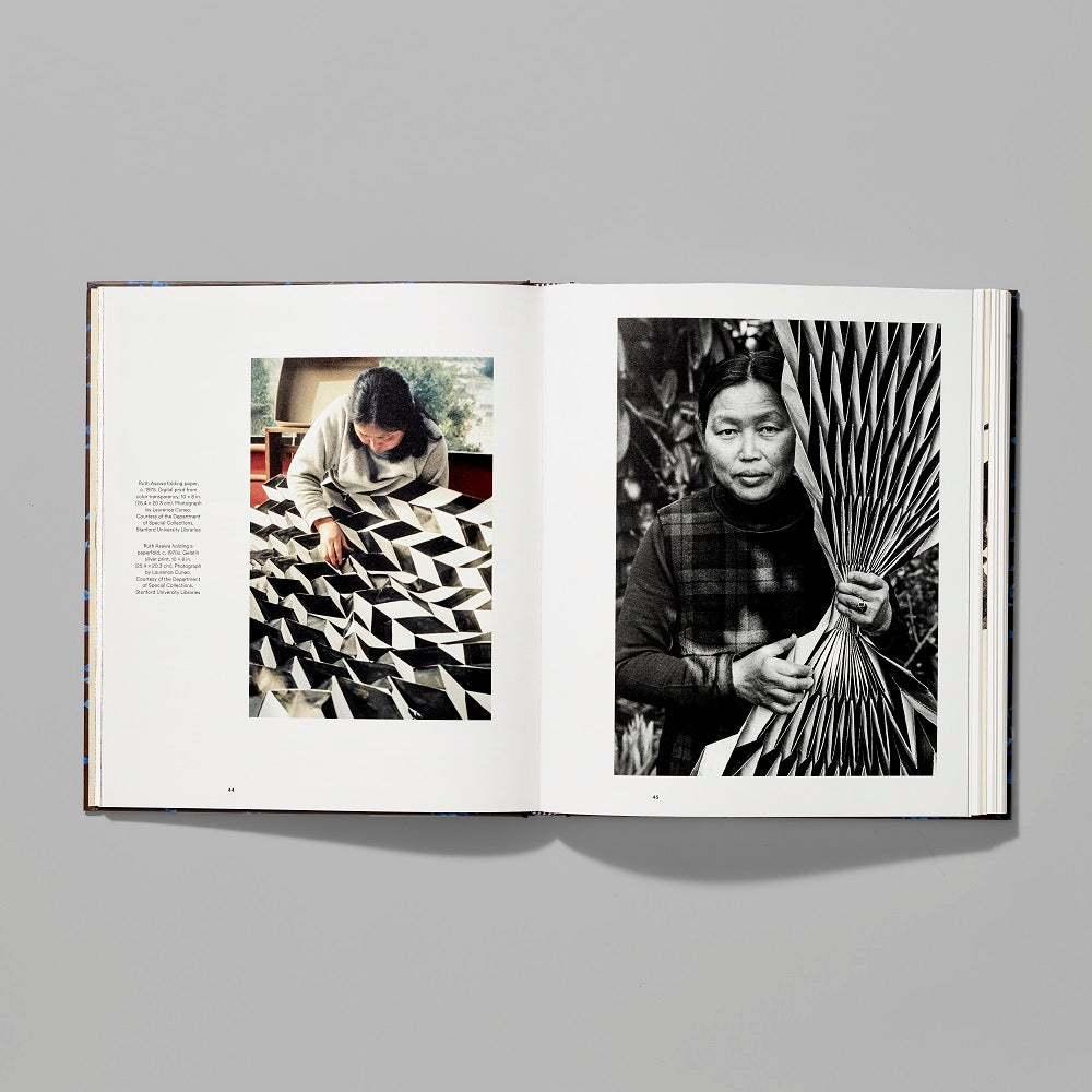 Inner spread of the Ruth Asawa Through Line exhibition catalogue