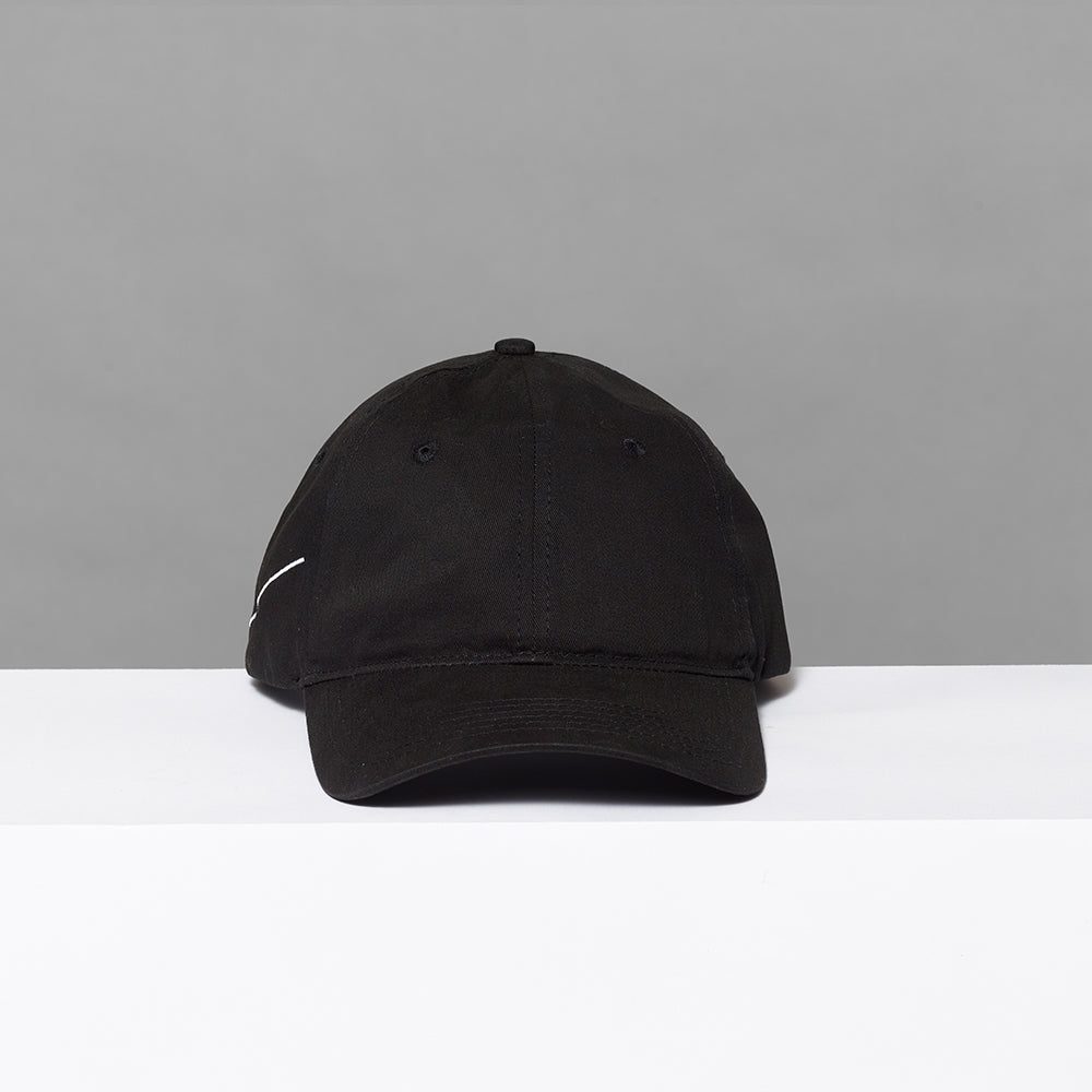 100% cotton black cap with white Whitney logo on right side