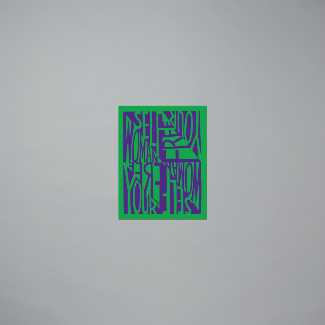 Sticker featuring Woman Free Yourself by Faith Ringgold