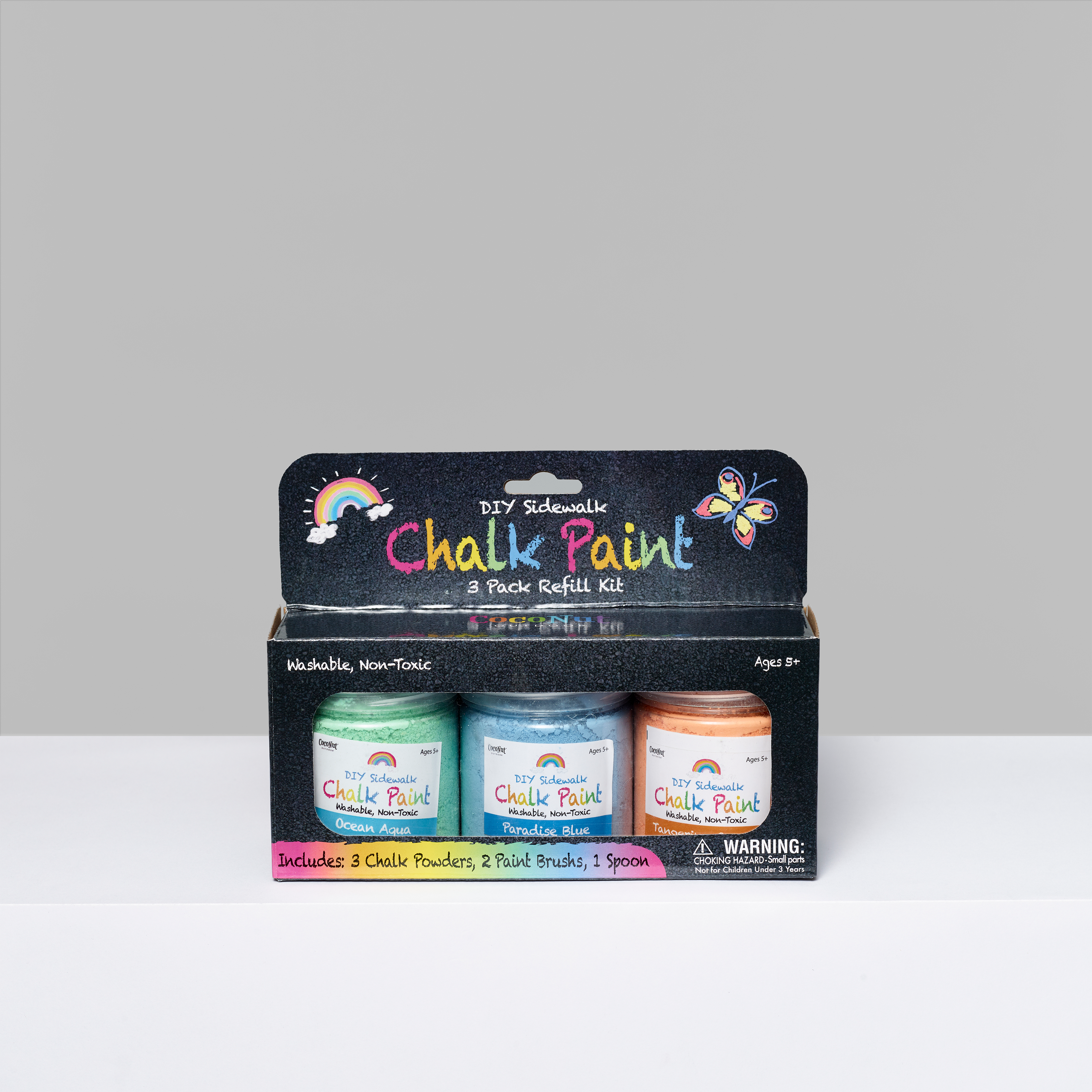 Box set of three DIY sidewalk chalk paints