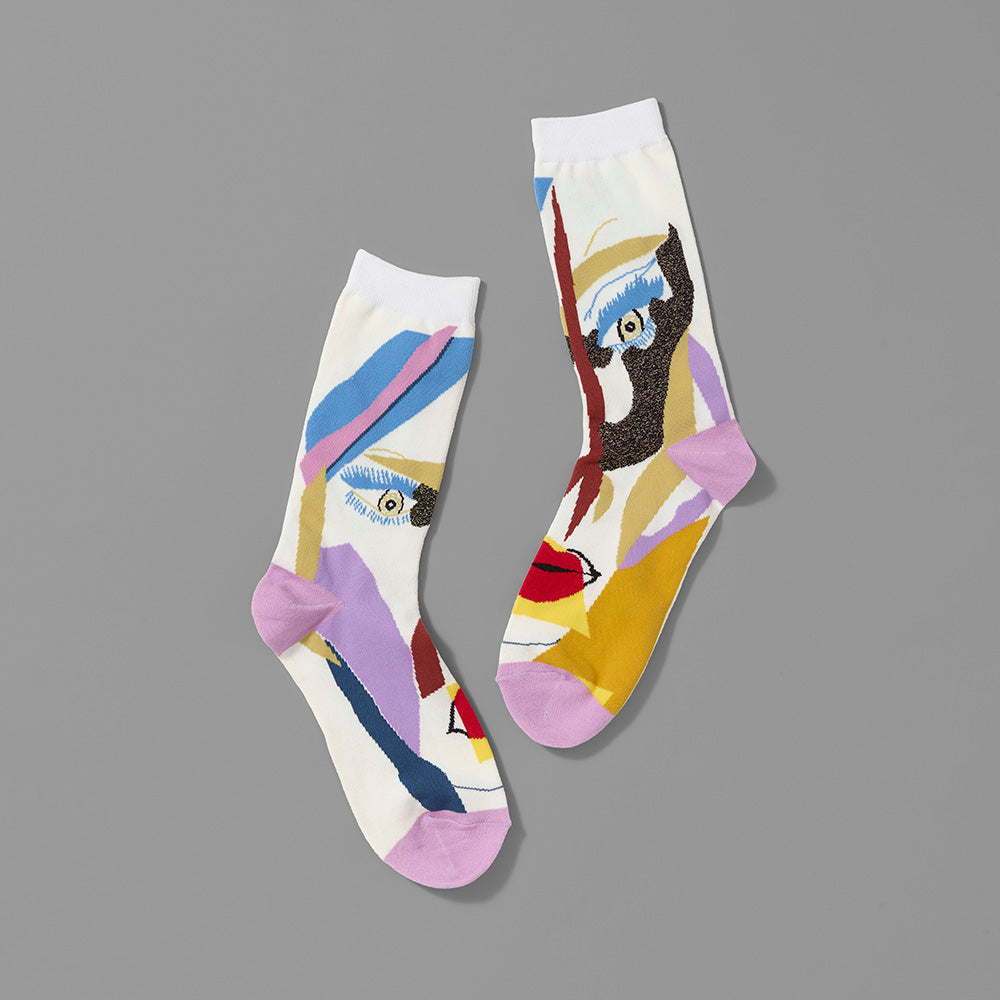 Pair of Mickalene Thomas Untitled #3 Jacquard Knit Socks